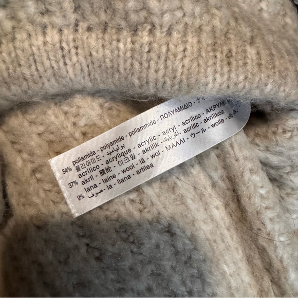 NWOT Zara knit zippered zip vest fall winter dickey layer collar crop cream - Picture 11 of 11